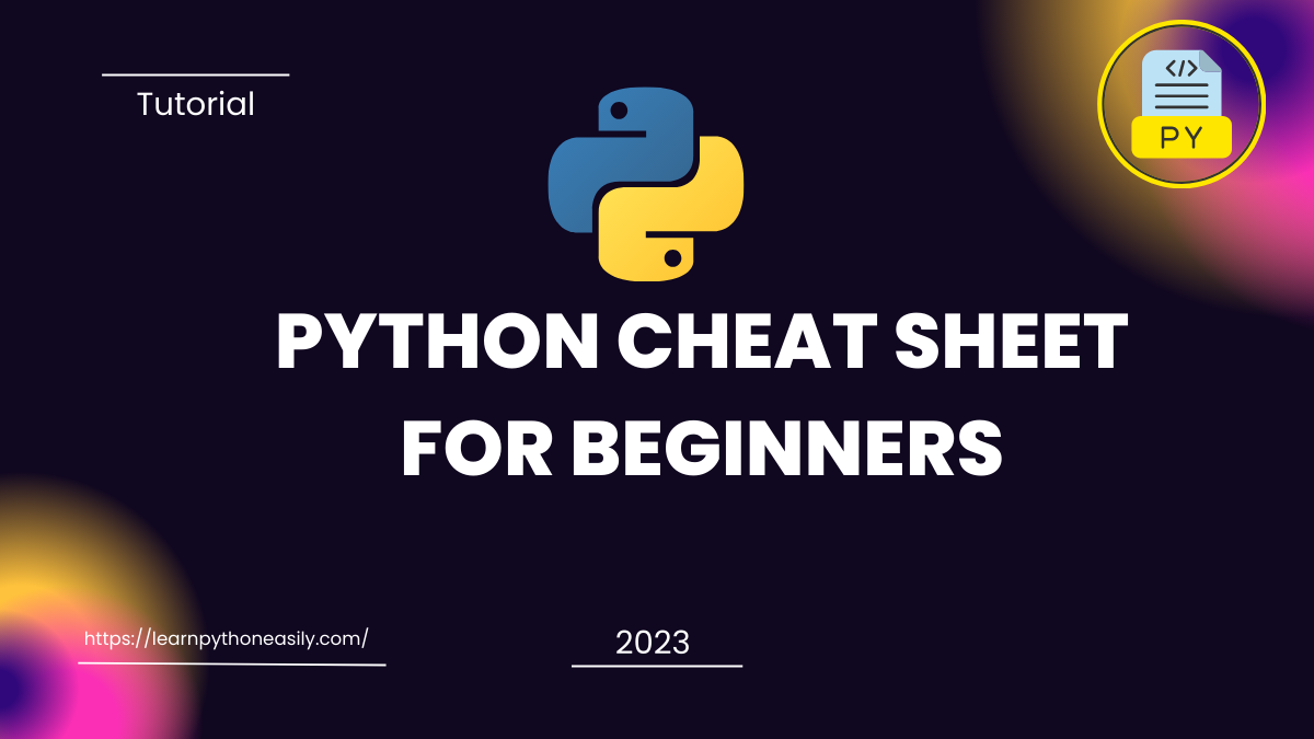 Python Cheat Sheet For Beginners 2023 5597